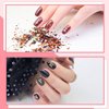 104 Pieces Letter Nail Studs 3D Capital Letters and Rhinestone Crystal Nail Decals English Alphabet Nail Art Decoration for Women Girls DIY Nail Art (Gold, Silver)
