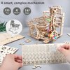 3D Wooden Puzzles Marble Run Chain Kit, Wood Creative Mechanical Puzzles Assembly Model Building Kits to Build for Adults & Kids, DIY Wooden Puzzle Hobbies Toys for Adults &Teens Gifts