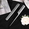 2 PCS Stainless Steel Hair Combs Metal Rat Tail Comb with Metal Pick Flat Top Barber Comb Teasing Pintail Comb Hair Styling Grooming Braiding Cutting Comb Set