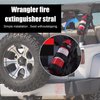 gunhunt 1 PC Fire Extinguisher Mount, American Flag Roll Bar Fire Extinguisher Holder Strap, Adjustable Fire Extinguisher Fixed Belt for Jeep Wrangler 1965-2022 JK JKU TJ CJ Gladiator (Black)
