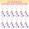 ArtCreativity Unicorn Rubber Keychains, Set of 12, Fun Key Chains for Backpack, Purse, Luggage, Unicorn Birthday Party Favors for Kids, Goodie Bag Fillers, Small Prizes for Boys and Girls
