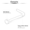 Ftovosyo 60 Pieces Clear Nose Ring L Shape Screw Bone Flexible Acrylic Nose Stud Retainer Body Piercing for Women Men 22G Flat Size 2mm
