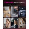 Porta Cordless Hair Straightener Brush, NOVUS Portable Straightening Brush for Travel, Mini Ionic Hot Comb Straightener for Women, Lightweight & Mini to Carry Out, USB Rechargeable, Anti-Scald