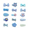 Hair Clips for Girls,15 Pcs Cute Bows Fabric Handmade Barrettes Hair Accessories for Women Baby Girl Toddler,Blue