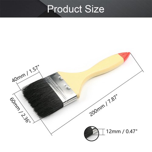 Utoolmart Paint Brushes Reusable Wooden Grip Metal Ferrule 2.5 inch Synthetic Bristle 1pcs