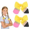 WRBAJIS 2Pcs Back to School Pencil Hair Clips Yellow Bow Hair Barrettes for Women Cute Ribbon Hair Bows Hair Accessories Girls Toddlers for First Day of School Welcome Party Favor