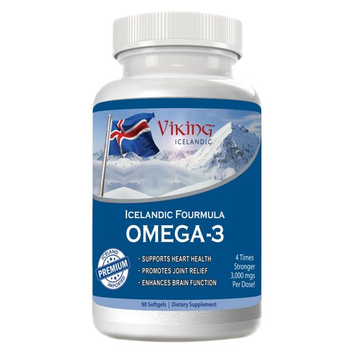 Icelandic Fourmula Quadruple Strength Omega-3 Fish Oil 3000mg High DHA & EPA 90 Softgels