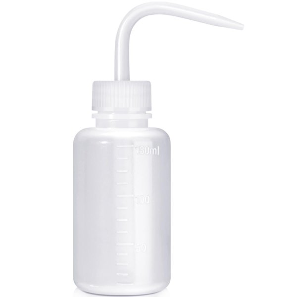 Valchoose Eyelash Water Bottle 150ML 5.1oz White Tattoo Water Bottles | Premium, for Extensions, No Need to Squeeze Hard, Easy to Carry, Eyelash Bottle Rinse, for Eyelashes, Cleaning, 1 pack