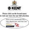 Kent Set of Combs, 81T Small Beard and Mustache Comb, FOT All Fine Pocket Comb, and PF22 Hair Brush and Beard Brush, Beard and Mustache Grooming Kit for Travel and Home Beard Care, Made in England