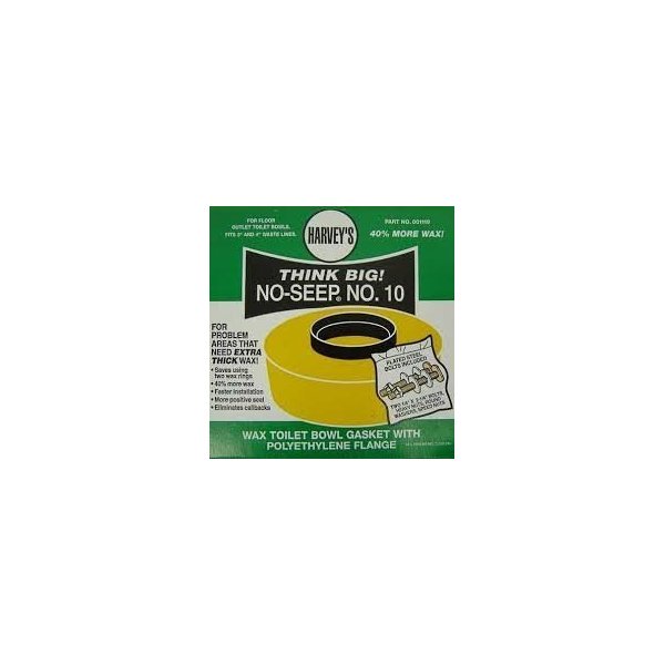 NoSeep 10 Toilet Gasket Wax Ring with Boltss