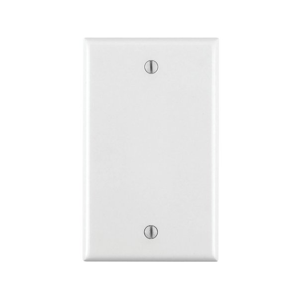 Leviton 80714-W 1-Gang No Device Blank Wallplate, Standard Size, Thermoplastic Nylon, Box Mount, 25-Pack, White, 25 Count