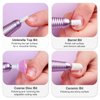 HEBECA 12pcs Nail Drill Bits Set for Manicure Pedicure, 3/32" Diamond Cuticle Electric Nail File and Ceramic Acrylic Gel Nail Bit Kit - Ideal for Home Salon Use AD3001