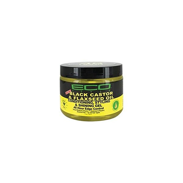 Eco Black Castor & Flaxseed Oil 48 Edge Gel 11oz