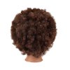 headdoll Afro Curly Mannequin Head with 100% Human Hair Curly Hair Hairdresser Hair Styling Cosmetology Manikin Head Doll head for Hairdresser Practice Styling Dye Braiding with Clamp Stand