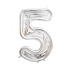 Skywin Large Numbers for Party Decor- 5, Big Numbers for Party Decorations 65 Inches (5.42 Feet) Mosaic Balloon Frame, Giant Number Eight Balloon Frame, Birthday Numbers(Silver)