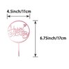 6-Pack Rose Gold Birthday Cake Topper Set, Double-Sided Glitter, Acrylic Happy Birthday Sign Cake Toppers/Cupcake Toppers, Birthday Party Decorations Supplies for Girls and Mom.