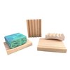 2 Pack Elevation Alder Natural Wood Soap Dish, 100% Handcrafted in the USA, Makes Soap Last 2X Longer, Soap Bar Holder for Kitchen or Bathroom