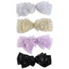 Leadigol 4PCS Sequin Mesh Big Bow Spring Clip Sweet Hairpin Lolita Big Bow Hair Clips,Elegant Ponytail Holder Sequin For Women Hair Barrettes Mesh Headdress For Girl Hair Accessories