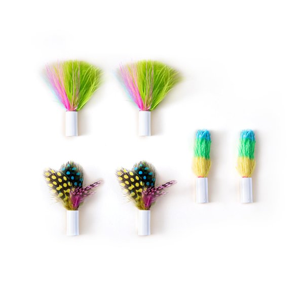 Potaroma Cat Toys 3in1 Automatic Interactive Kitten Toy, Fluttering Butterfly, Moving Ambush Feather, Track Balls, 6 Feather Replacements