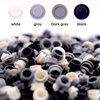 WYSWYG 1040PCS Building Bricks Dots-Black and White Round Plates with Custom Pixel Building Blocks - Transparent Pieces, Studs and Bulk for MOC Mosaic Accessories Kit, Compatible with Leading Brands