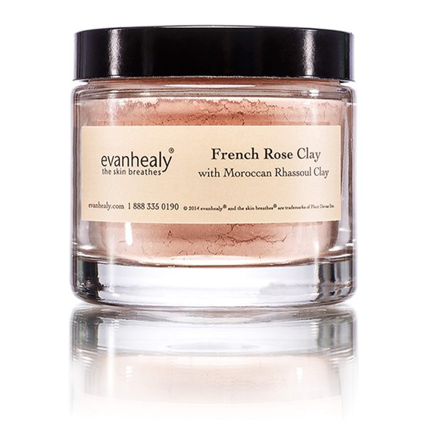 evanhealy French Rose Clay Face Mask | Exfoliating for Sensitive Skin Face Mask | Pore Minimizer Pink Clay Mask | Cleansing Rhassoul Clay