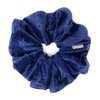 XL Jumbo Velvet Scrunchie For Hair, Scrunchy for Women Girls, Durable Elastic Band Ties to Hold Thick, Straight, Curly Hair - Breakage, Frizz Prevention (Navy)