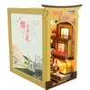 Roroom DIY Book Nook Kit, DIY Dollhouse Booknook Bookshelf Insert Decor Alley,with Music Box 3D Wooden Puzzle (Sakura Holiday-M2211)