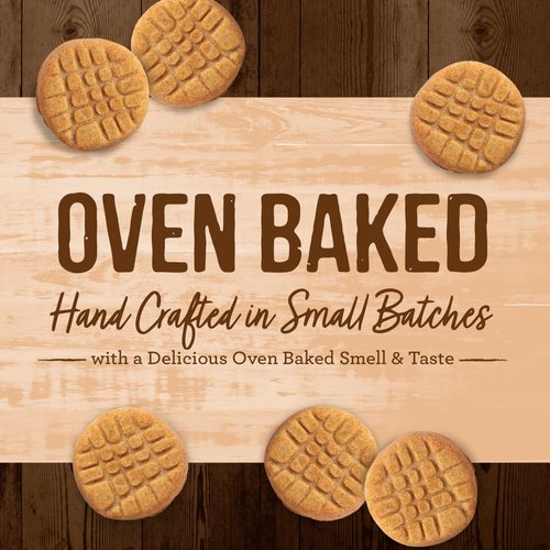 Merrick Oven Baked Dog Treats, Natural Cookies For Dogs, Paw’some P’nut Butter Cookie With Real Peanut Butter - 11 oz. Bag