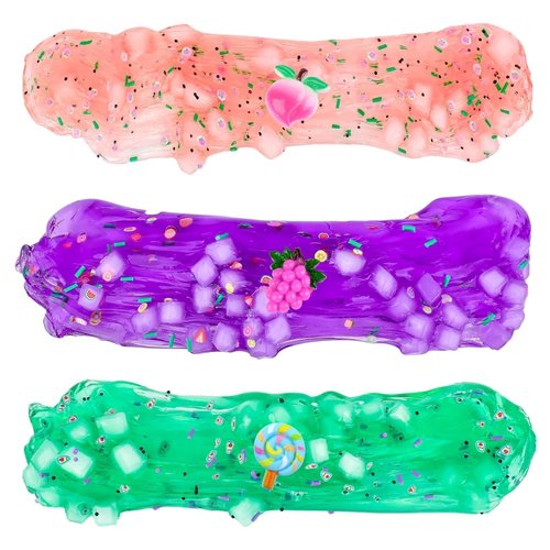 7 Pack Jelly Cube Clear Christmas Slime with Butter Slime for Kids, Clear Slime*6 Butter Slime*1, Crunchy Crystal Butter Slime, Stress Relief Toy, Party Favors for Girl Boys 6 7 8 9 10 11 12