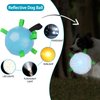 QDAN Reflective Dog Toys : Dog Soccer Ball with Straps, Interactive Dog Toys for Tug of War, Night Dog Balls for Small Medium Dogs, Dog Outdoor Toys, Dog Birthday Gifts (6 inch)