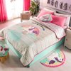 JORGE’S HOME FASHION New Pretty Collection Unicorn Kids Girls Reversible Comforter Set 3 PCS Twin Size