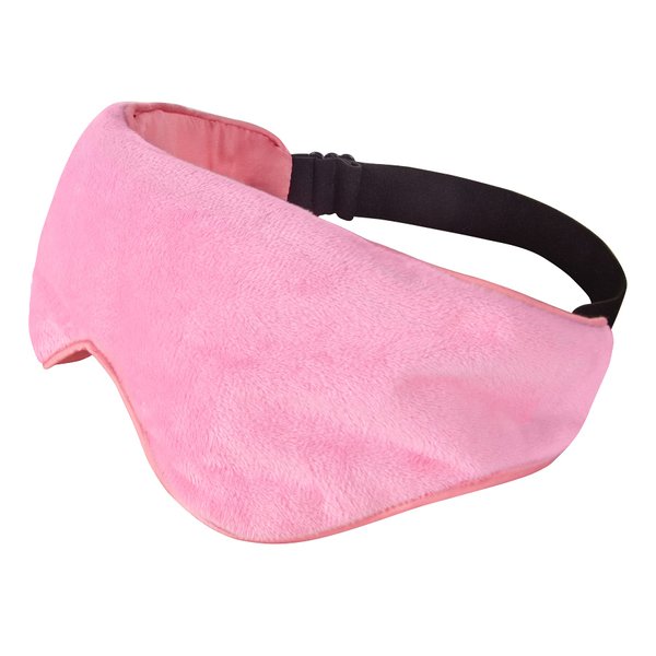 Sivio Weighted Eye Mask for Women & Men, Heatable and Freezable Weighted Eye Pillow with Silica Beads & Adjustable Strap, Soft Breathable Cotton Eye Cover for Sleeping Faster and Better, Pink