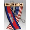 Cambodia and USA Cambodian American Asian Rearview Mirror Mini Banner Hanging Flags For The Car Unity Flagz™..