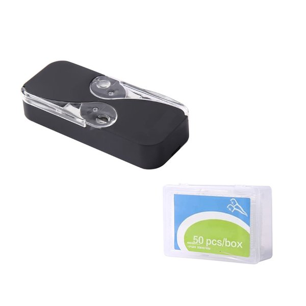 Dental Floss Picks Dispenser Portable Flossers Dispenser Automatic Pop-up Floss Boxes Adult Floss Sticks Case with 62 Count Extra Dental Flossers for Cleaning Teeth