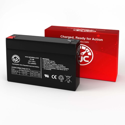 AJC Battery Compatible with B&B BP1.2-6 6V 1.3Ah UPS Battery