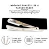 Parker SRX 100% Stainless Steel Straight Edge Professional Barber Razor & 5 Parker Premium Half Blades
