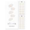 ohora Semi Cured Gel Nail Strips (N Cream Cotton) - Works with Any Nail Lamps, Salon-Quality, Long Lasting, Easy to Apply & Remove - Includes 2 Prep Pads, Nail File & Wooden Stick - White