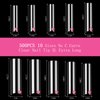 500 Pcs No C Curve Nail Tips XL Long Clear Nail Tips for Acrylic Nails Professional Set,10 Sizes Square Straight Tapered Half Cover Fake Nails Tips Ballerina Coffin French Nail for Salon DIY Nail Art