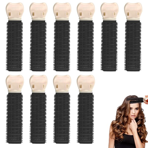 10 PACK Volumizing Hair Root Clips for Curly Hair Volume Fluffy Hair Clip Curly Hair Root Lift Tool Heatless DIY Hair Curler for Long and Short Hair (White)