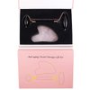 Rockcloud Natural Crystal Jade Roller and Gua Sha Scraping Set Massager Tool for Anti Aging Beauty Neck Body Reduce Wrinkles Facial Massager Therapy Black Obisidian and Rose Quartz Crystal Stone
