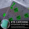 Circuit Neon Green Playing Cards with Free Card Game eBook, Creative Deck of Cards, Premium Card Deck, Cool Poker Cards, Unique Bright Colors for Kids & Adults, Computer Themed, Black Playing Cards