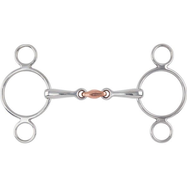 Shires Equestrian Two Ring Copper Lozenge Gag Bit (4.5")