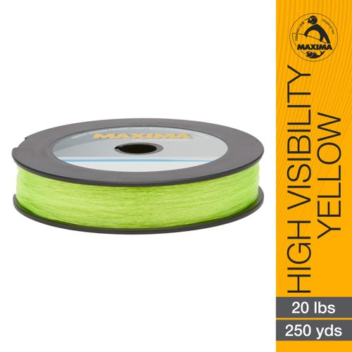 Maxima Fishing Line One Shot Spools, High Visibility Yellow, 20-Pound/250-Yard