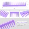 4pcs Curly Hair Brush Set for Adult & Kids Wet or Dry Hair, Detangling Brush for 3/4ABC Hair with Hair Detangler Brush Wide Tooth comb(4, Purple)