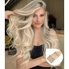 DIYOMO Hair Extensions Real Human Hair - Human Hair Clip In Extensions Soft&Natural Human Hair Extensions Clip Ins 120g 7pcs Real Hair Extensions Clip In Human Hair Straight&Invisible (16 Inch,#16/22)