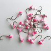 Rudder 50 PCs Jigheads for Fishing 1/32 1/16 1/8 oz Fishing Hooks Crappie Bass Double Eyes (White/Pink, 1/16 oz)