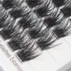 Vayator C001# False Eyelashes 8-20mm To Choose D Curl Extension Reusable Eyelashes Fluffy Wispy Lightweight Natural False Eyelashes Thick False Eyelashes Individual grafting false lash (10mm)