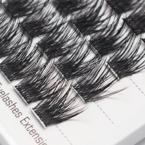 Vayator C001# False Eyelashes 8-20mm To Choose D Curl Extension Reusable Eyelashes Fluffy Wispy Lightweight Natural False Eyelashes Thick False Eyelashes Individual grafting false lash (10mm)