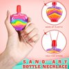 Zubebe 20 Pieces Sand Art Bottle Necklaces Sand Craft Kit Sand Art Containers Halloween Party Supplies Favors DIY Art Activity Group Include Clear Plastic Mini Funnels, Sand Not Included
