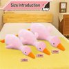 KEWO Duck Plush Pillow Stuffed Animal Toy, Cute Giant Goose Plush Duck Stuffed Animal,Soft Hugging Pillow for Kids Bedding (Pink,25.5 in)